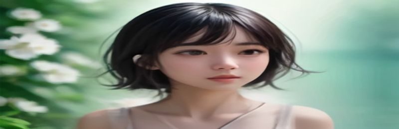 阳光下女生笑着看手机屏幕上的小污女段子，夏日氛围感十足，碎花裙随风飘动